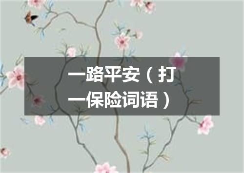 一路平安（打一保险词语）