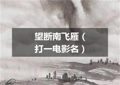 望断南飞雁（打一电影名）