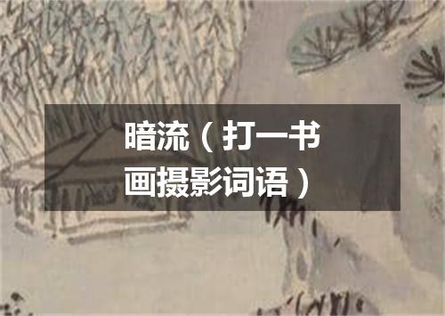 暗流（打一书画摄影词语）