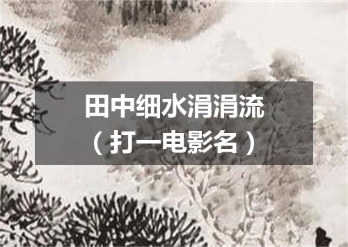 田中细水涓涓流（打一电影名）