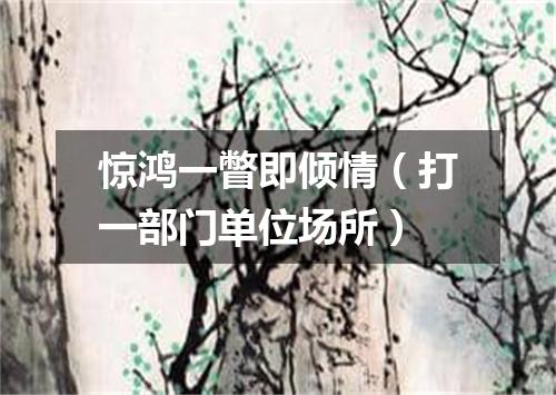 惊鸿一瞥即倾情（打一部门单位场所）