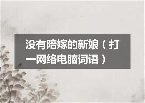 没有陪嫁的新娘（打一网络电脑词语）
