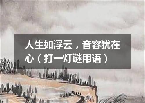 人生如浮云，音容犹在心（打一灯谜用语）