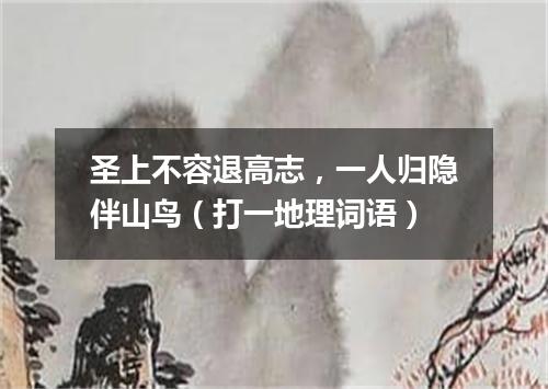 圣上不容退高志，一人归隐伴山鸟（打一地理词语）
