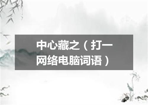 中心藏之（打一网络电脑词语）