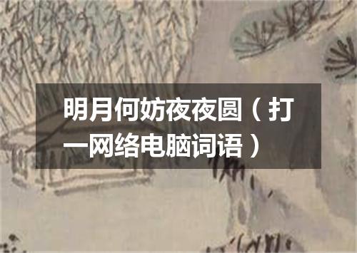 明月何妨夜夜圆（打一网络电脑词语）