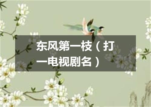 东风第一枝（打一电视剧名）