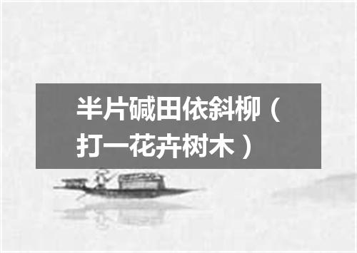 半片碱田依斜柳（打一花卉树木）