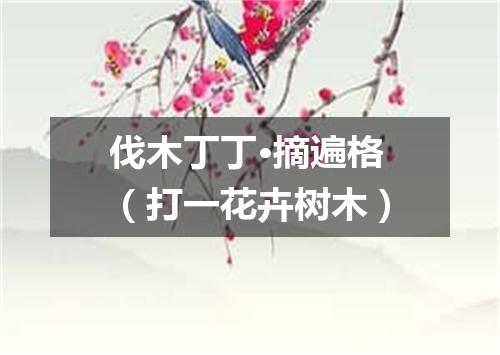 伐木丁丁·摘遍格（打一花卉树木）