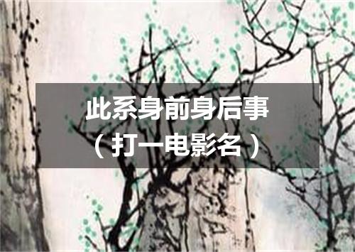 此系身前身后事（打一电影名）