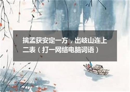 擒孟获安定一方，出岐山连上二表（打一网络电脑词语）