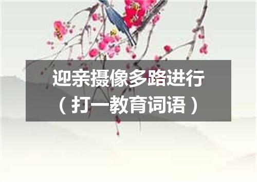 迎亲摄像多路进行（打一教育词语）