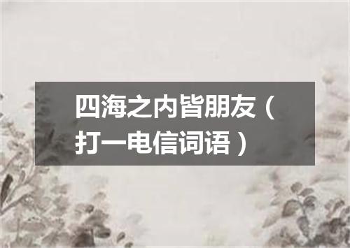 四海之内皆朋友（打一电信词语）