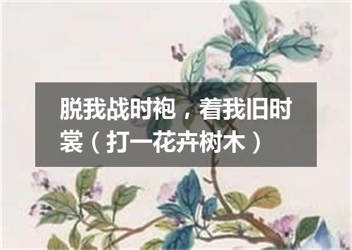 脱我战时袍，着我旧时裳（打一花卉树木）