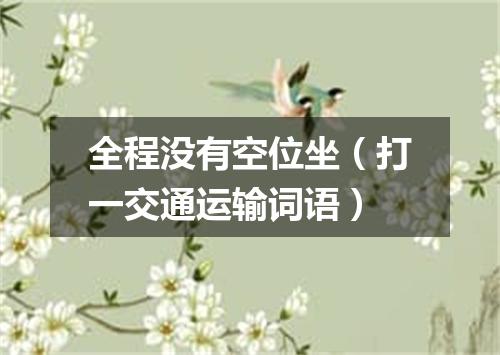 全程没有空位坐（打一交通运输词语）