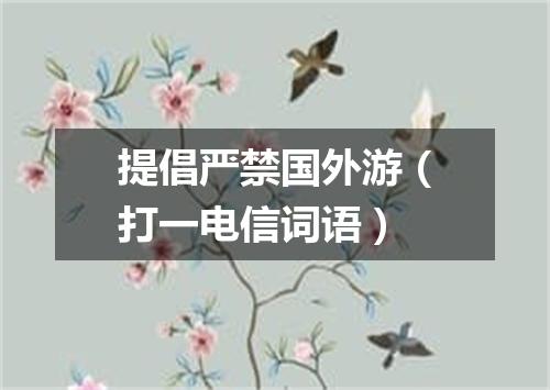 提倡严禁国外游（打一电信词语）