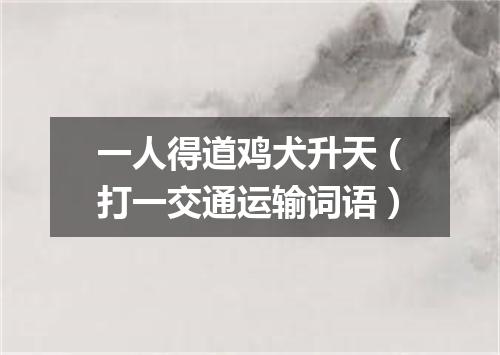 一人得道鸡犬升天（打一交通运输词语）