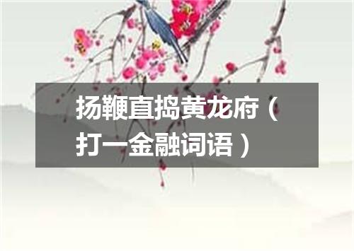 扬鞭直捣黄龙府（打一金融词语）