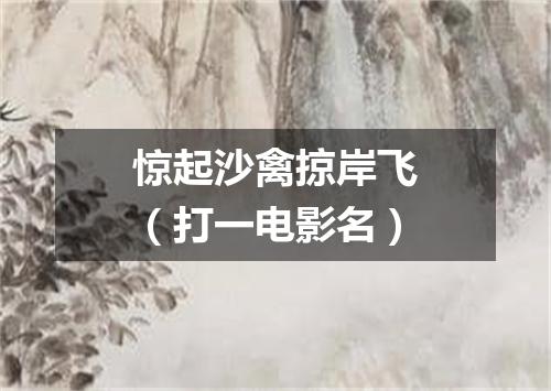 惊起沙禽掠岸飞（打一电影名）