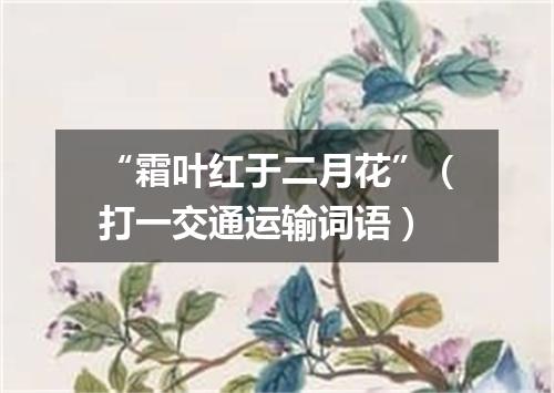 “霜叶红于二月花”（打一交通运输词语）