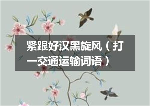 紧跟好汉黑旋风（打一交通运输词语）