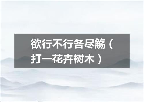欲行不行各尽觞（打一花卉树木）