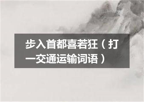 步入首都喜若狂（打一交通运输词语）