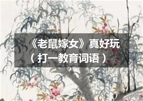 《老鼠嫁女》真好玩（打一教育词语）