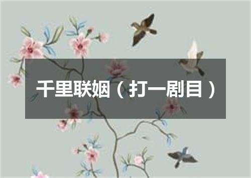 千里联姻（打一剧目）