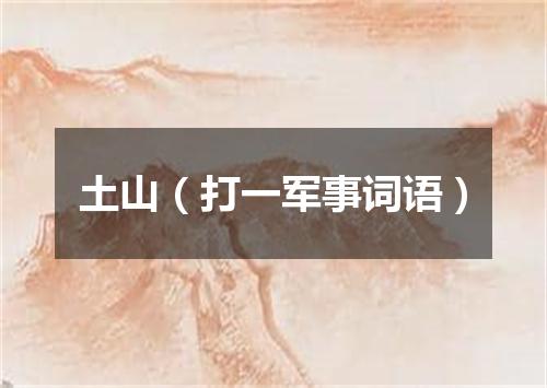 土山（打一军事词语）