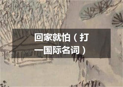 回家就怕（打一国际名词）