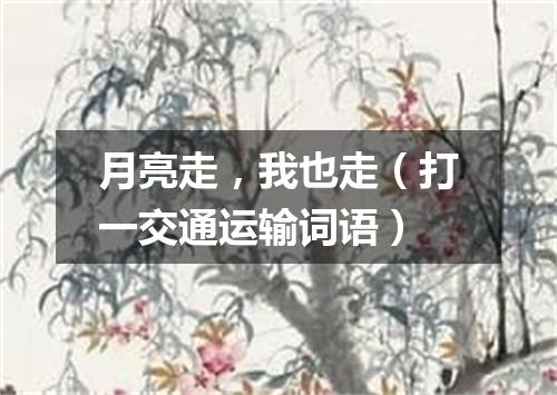 月亮走，我也走（打一交通运输词语）