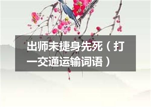 出师未捷身先死（打一交通运输词语）
