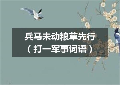 兵马未动粮草先行（打一军事词语）