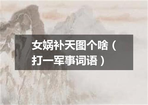 女娲补天图个啥（打一军事词语）