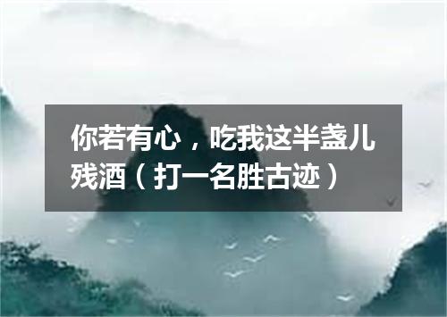 你若有心，吃我这半盏儿残酒（打一名胜古迹）