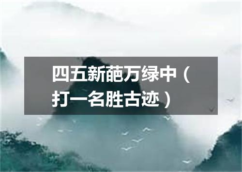 四五新葩万绿中（打一名胜古迹）