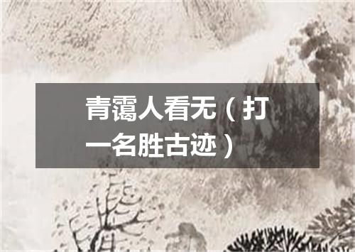 青霭人看无（打一名胜古迹）