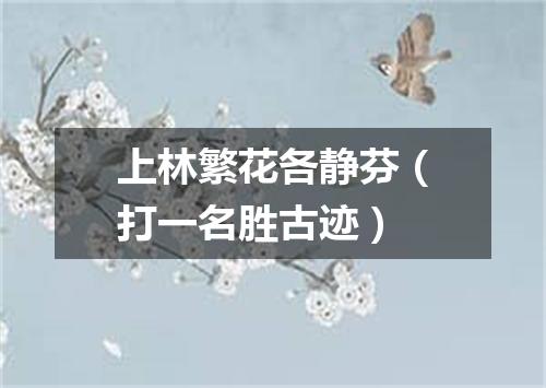 上林繁花各静芬（打一名胜古迹）