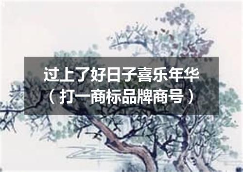过上了好日子喜乐年华（打一商标品牌商号）