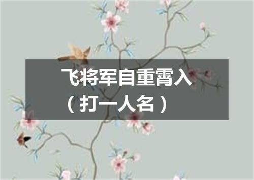 飞将军自重霄入（打一人名）
