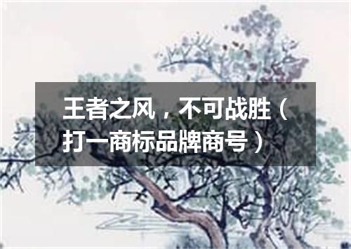 王者之风，不可战胜（打一商标品牌商号）
