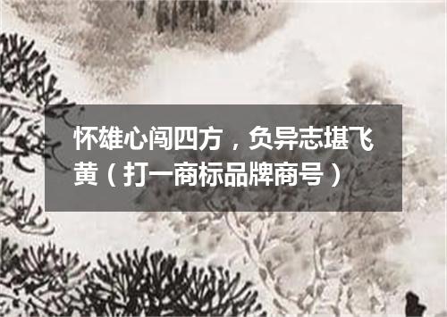 怀雄心闯四方，负异志堪飞黄（打一商标品牌商号）