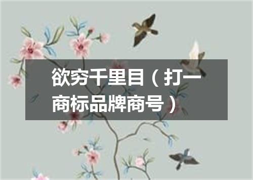 欲穷千里目（打一商标品牌商号）