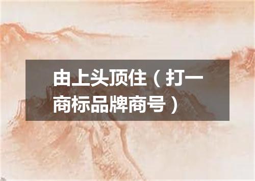 由上头顶住（打一商标品牌商号）