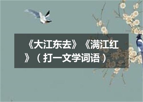 《大江东去》《满江红》（打一文学词语）