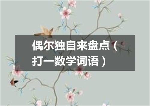 偶尔独自来盘点（打一数学词语）