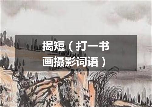 揭短（打一书画摄影词语）