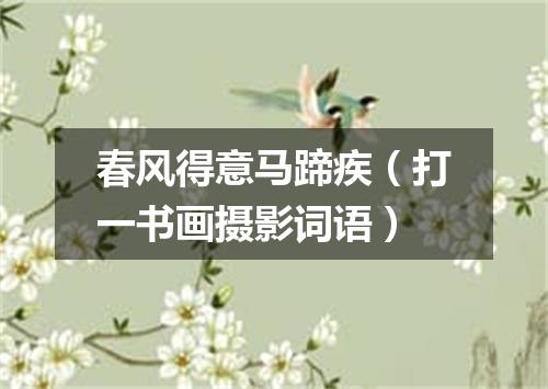 春风得意马蹄疾（打一书画摄影词语）