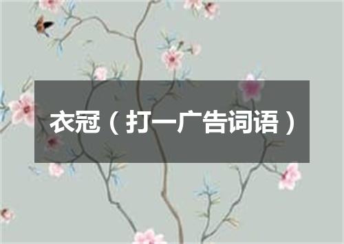 衣冠（打一广告词语）